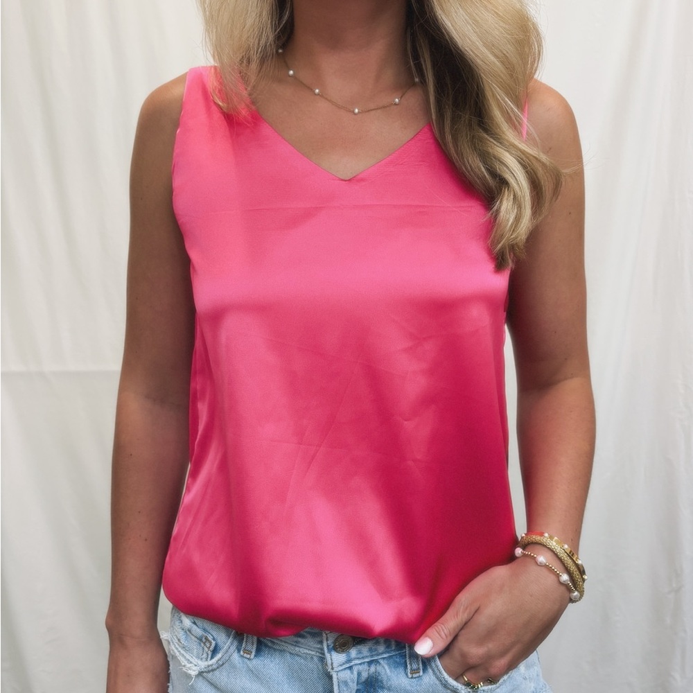 Elegant Pink Sleeveless Top